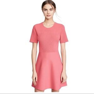 Theory Otto Flare Dress in Pink.